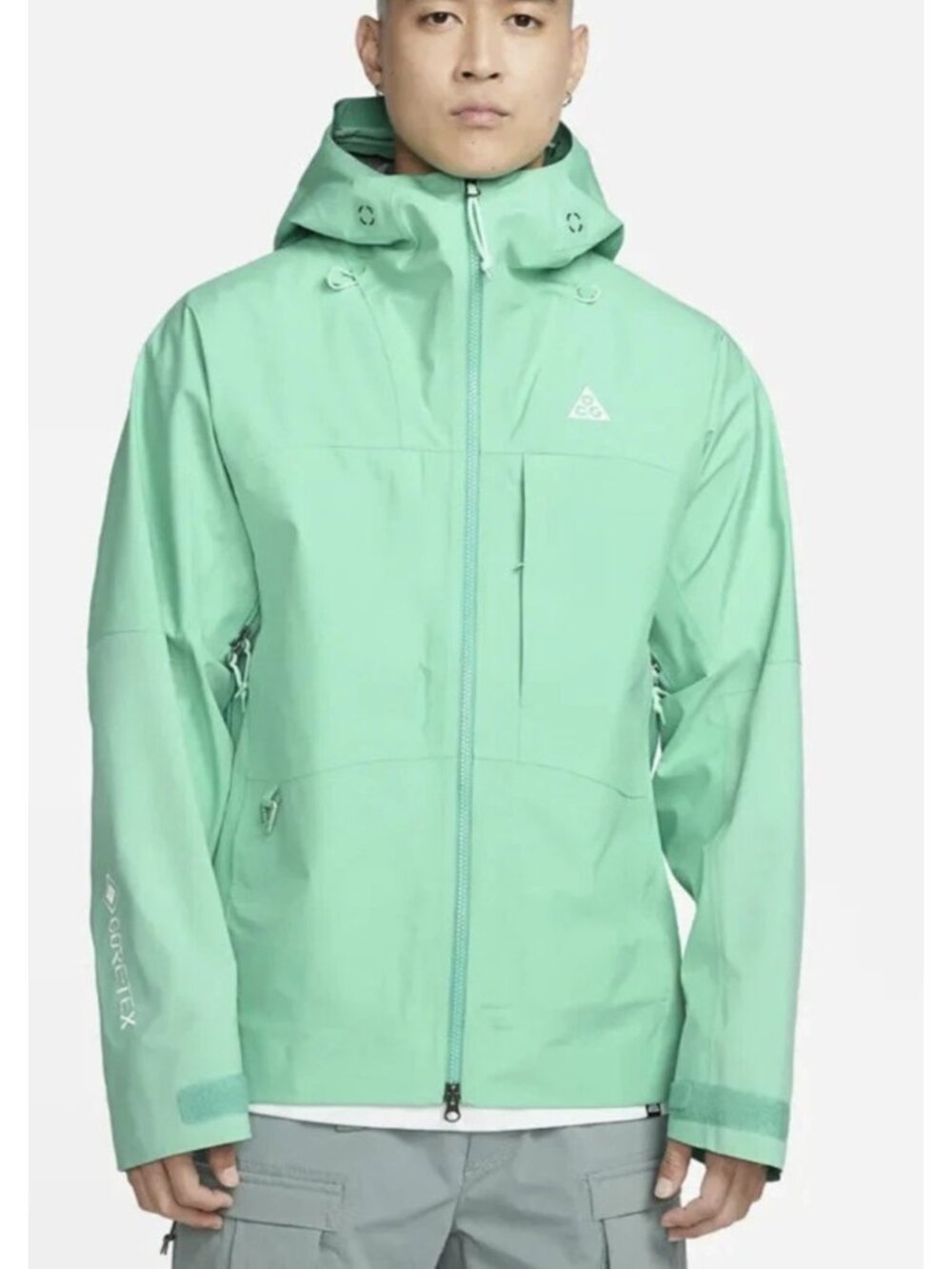 Men's Nike ACG Storm Fit ADV Rain Jacket Green Casual Sweater DQ5771‑369 Size XS
